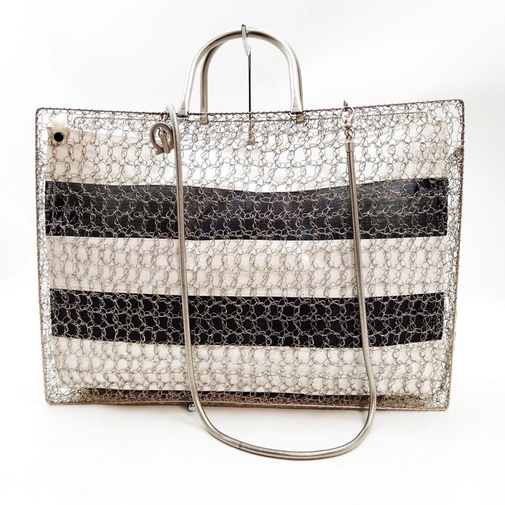 ❌SOLD❌ Salvatore Ferragamo Crochet Wire Mesh Tote Bag